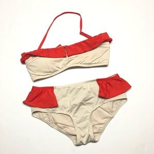 Marc Jacobs bandeau swim top and bottom XS w/strap